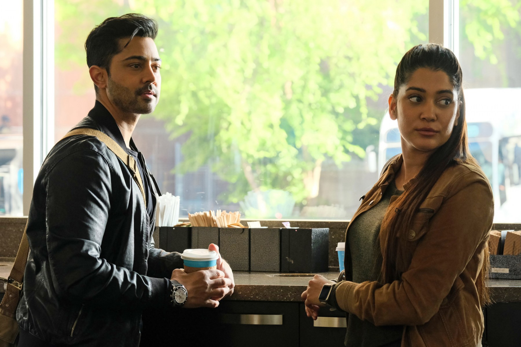 THE RESIDENT: L-R: Manish Dayal and guest star Anuja Joshi in the “Finding Family” episode of THE RESIDENT airing Tuesday, May 11 (8:00-9:01 PM ET/PT) on FOX. ©2021 Fox Media LLC Cr: Guy D'Alema/FOX